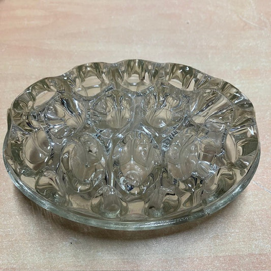 Ancien Grand Pique Fleur En Verre