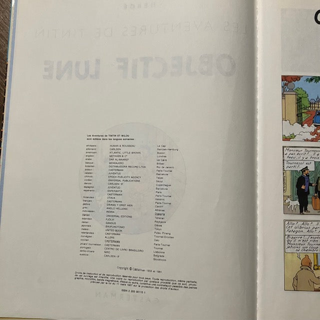 Bande Dessinée Tintin Objectif Lune