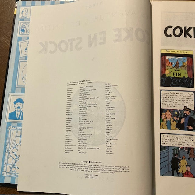Bande Dessinée Tintin Coke En Stock