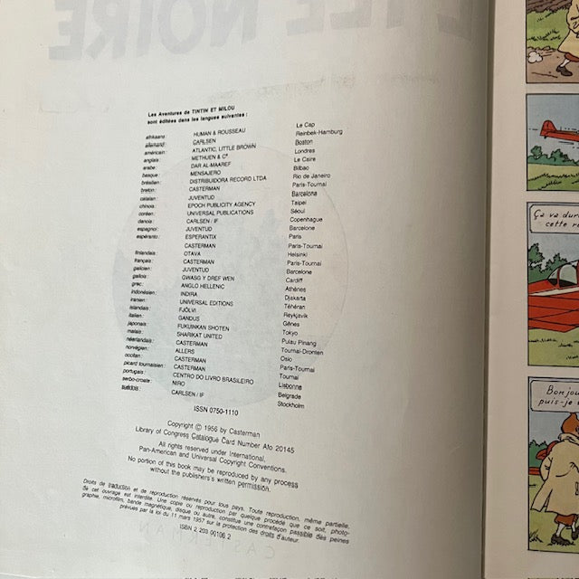 Bande Dessinée Tintin L'ile Noire