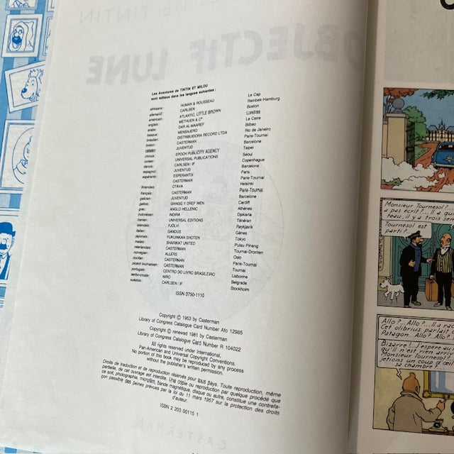 Bande Dessinée Tintin Objectif Lune