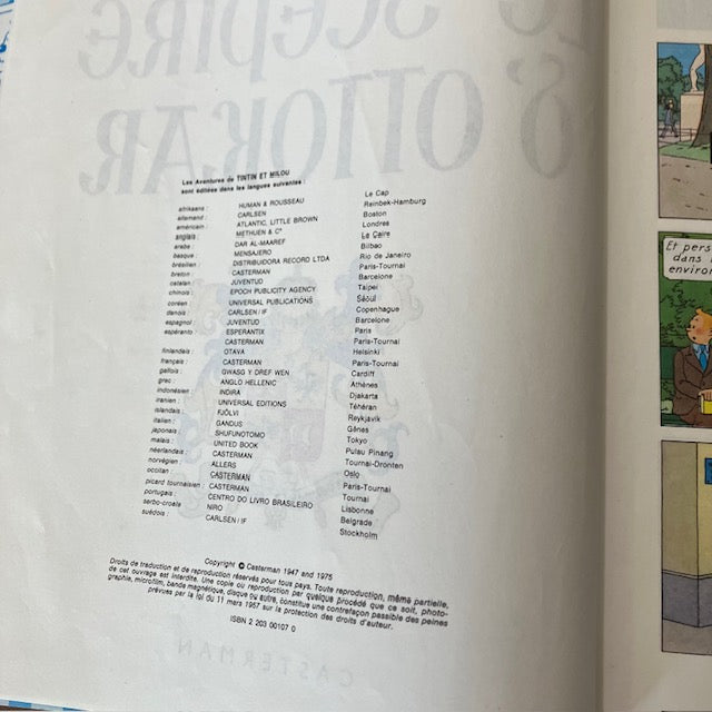 Bande Dessinée Tintin Le Sceptre D'ottokar