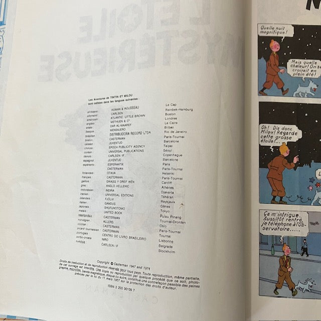 Bande Dessinée Tintin L'etoile Mystérieuse