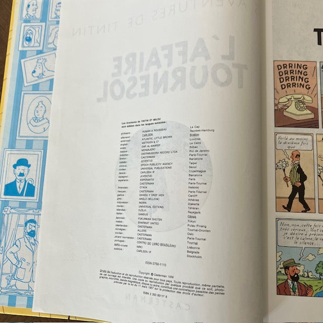 Bande Dessinée Tintin L'affaire Tournesol