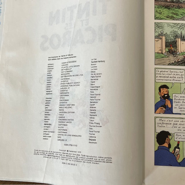 Bande Dessinée Tintin Et Les Picaros