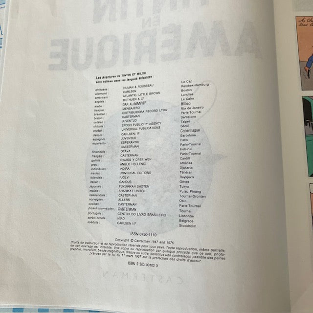Bande Dessinée Tintin En Amérique