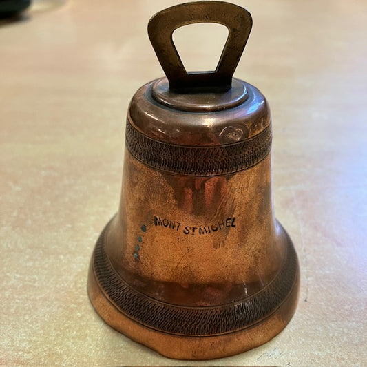 Clochette, Sonnette, Cloche De Table En Cuivre Et Laiton, Annotation Mont Saint Michel