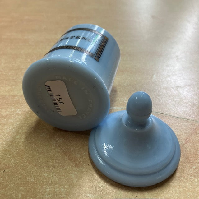 Petit Pot D'Apothicaire En Opaline Bleu " Célestène "