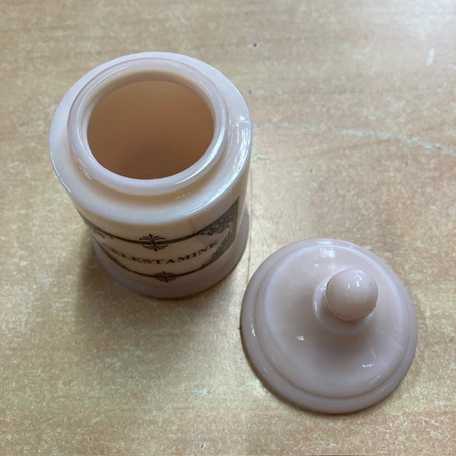 Petit Pot D'Apothicaire En Opaline Rose " Célestamine "