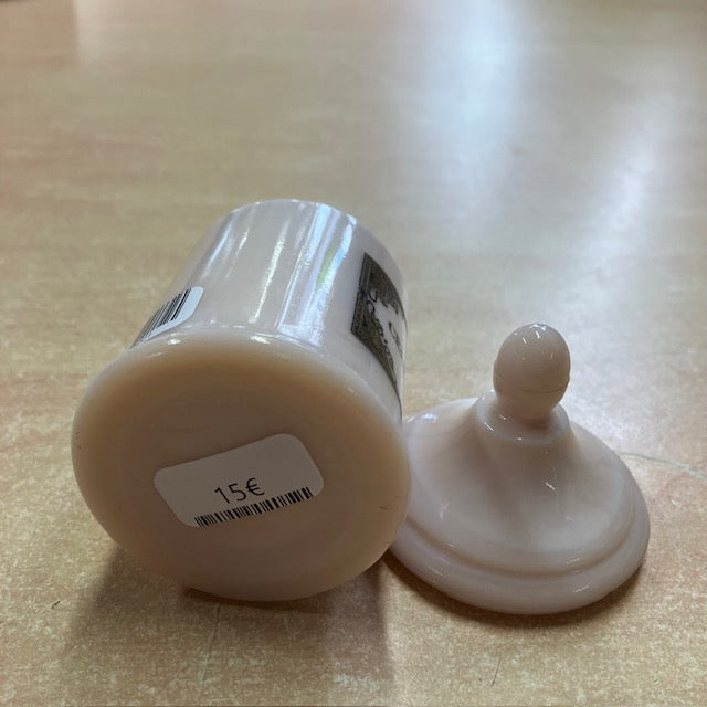 Petit Pot D'Apothicaire En Opaline Rose " Célestamine "