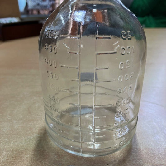 Bouteille En Verre De Mesure Vintage Avec Bouchon En Caoutchouc