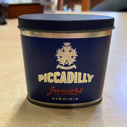 Ancienne Boite Vide Métal 30 Cigarettes, Piccadilly Juniors Virginia WW2