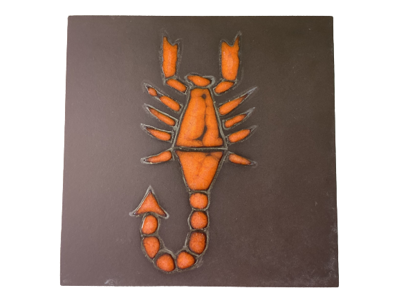Carreau de Faïence Villeroy & Boch Signe du Zodiaque Scorpion