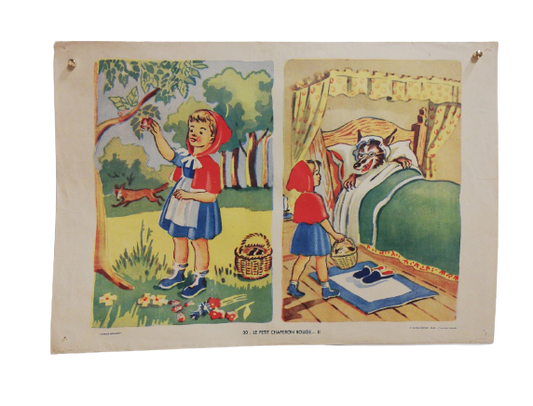 Affiche Carte Scolaire Lithographie Nathan Joyeuse Enfance