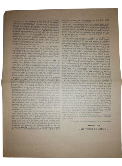 Document 1 Avril 1951 Document Orignal Bible Jéhovah