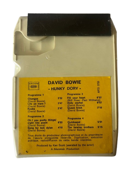 Track Cartridges / Cassette 8 Pistes - David Bowie Hunky Dory APS 10755