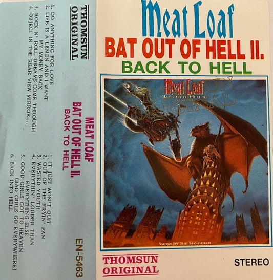 Cassette Audio Meat Loaf. Bat Out Of Hell II. Back To Hell