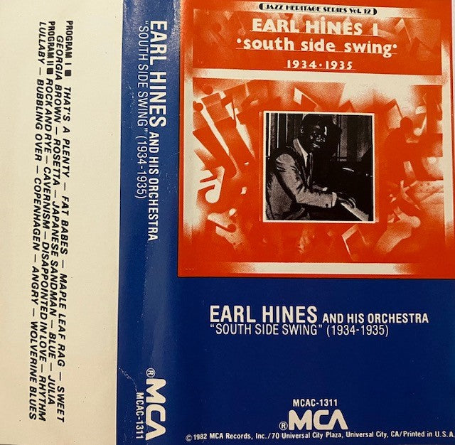Cassette Audio Earl Hines And His Orchestra « South Side Swing «  (1934-1935)