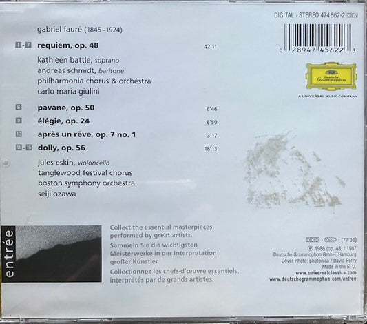 Cd Gabriel Fauré, Kathleen Battle, Andreas Schmidt , Philharmonia Orchestra, Giulini – Fauré: Requiem