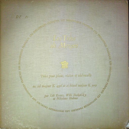 LP Mozart / Lili Kraus – L'œuvre De Piano Par Lili Kraus - Trios Pour Piano, Violon Et Violoncelle 