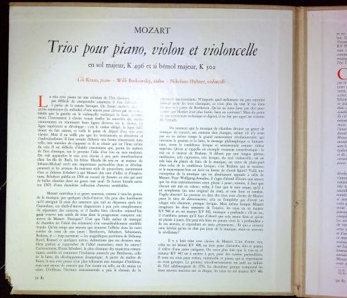 LP Mozart / Lili Kraus – L'œuvre De Piano Par Lili Kraus - Trios Pour Piano, Violon Et Violoncelle 