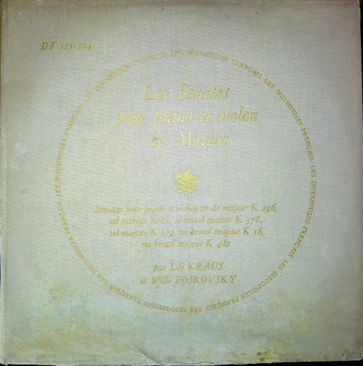 LP Mozart / Lili Kraus – L'œuvre De Piano Par Lili Kraus - Les Sonates Pour Piano Et Violon De Mozart
