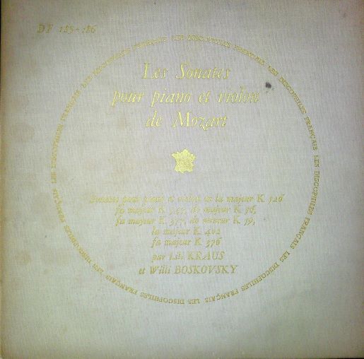 Lp Mozart / Lili Kraus – L'œuvre De Piano Par Lili Kraus - Les Sonates Pour Piano Et Violon De Mozart