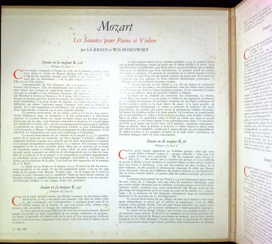 Lp Mozart / Lili Kraus – L'œuvre De Piano Par Lili Kraus - Les Sonates Pour Piano Et Violon De Mozart