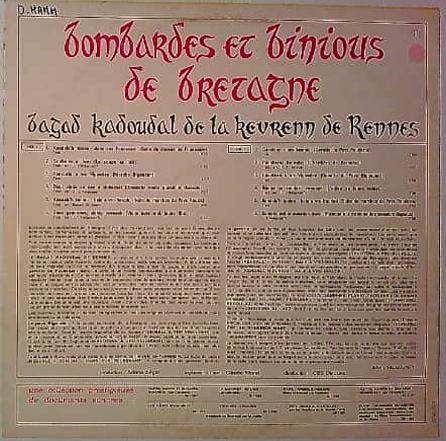 LP Bagad Kadoudal De La Kevrenn De Rennes – Bombardes Et Binious De Bretagne