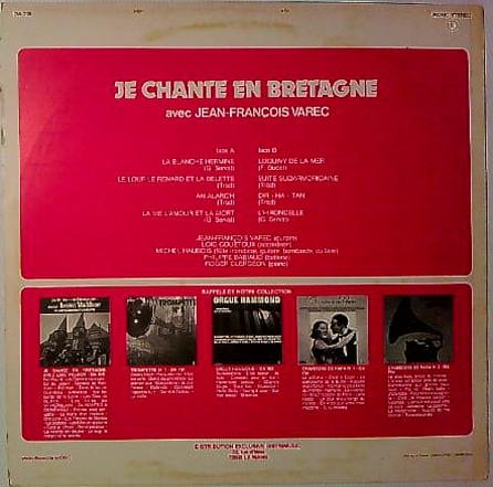 LP Jean-François Varec – Je Chante En Bretagne