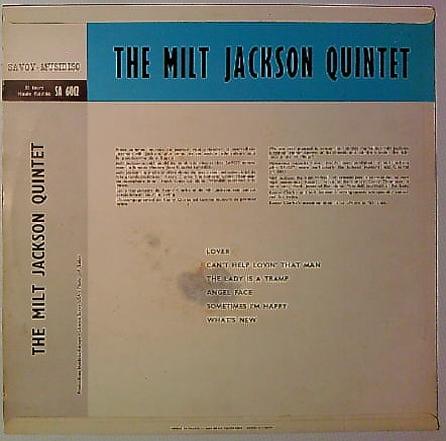 LP The Milt Jackson Quintet – The Milt Jackson Quintet