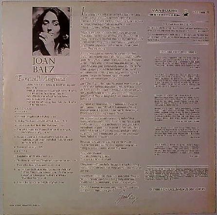 LP Joan Baez – Farewell, Angelina