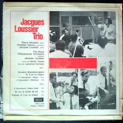 LP Jacques Loussier Trio Avec The Royal Philharmonic Orchestra – Concerto Brandbourgeois No. 5 De J.S. Bach