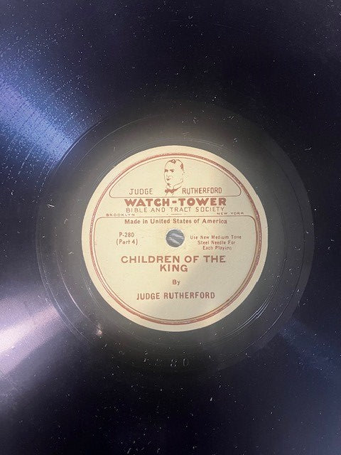 78 rpm trs  Watch-Tower Judge Rutherford