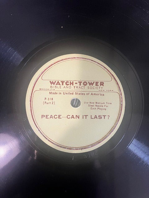 78 rpm trs Watch-tower Judge Rutherford P-318