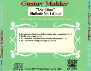 Cd Gustav Mahler – Symphonie Nr.1 "Der Titan"