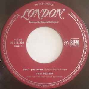 SP Fats Domino - Don’t You Know / Honey Chile