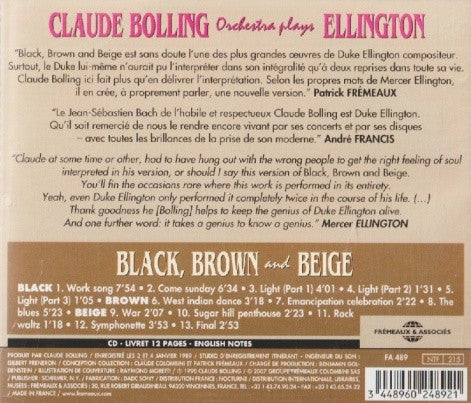 Cd Claude Bolling Big Band – Bolling Big Band Plays Ellington Black Brown And Beige