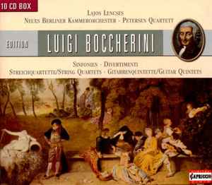 Cd Luigi Boccherini – Sinfonien • Divertimenti • Streichquartette = String Quartets • Gitarrenquintette = Guitar Quintets