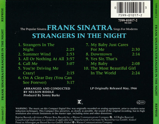 Cd Frank Sinatra – Strangers In The Night