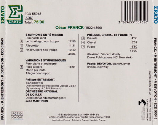 Cd César Franck 3269655504326