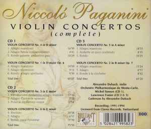 Cd Paganini ‎– Violin Concertos (Complete)