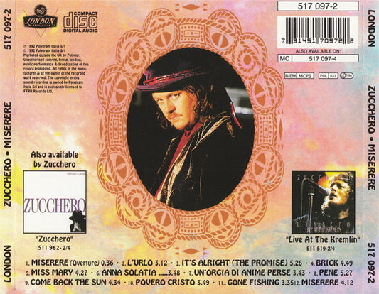 Cd Zucchero – Miserere