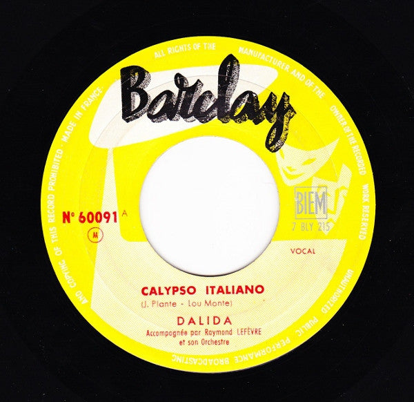 SP Dalida – Calypso Italiano / Histoire D'un Amour