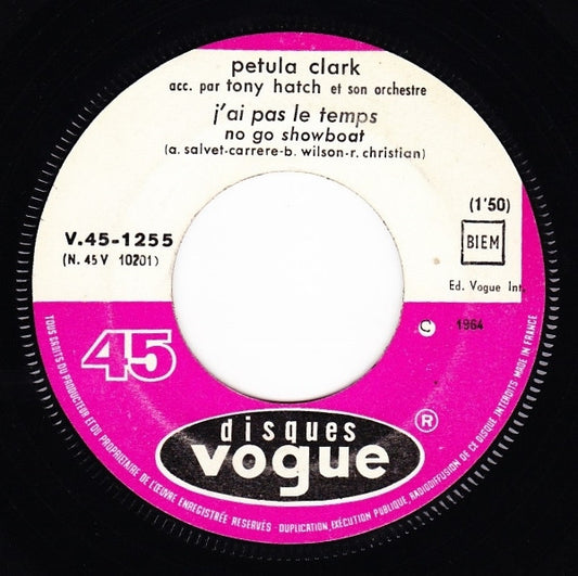 SP Petula Clark - Ô Ô Sheriff / J’Ai Pas Le Temps