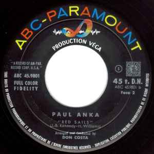 SP Paul Anka - Pity Pity / Raid Sails