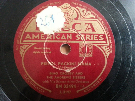 78 rpm trs Bing Crosby And The Andrews Sisters