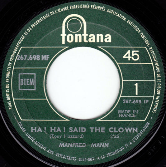 SP Manfred Mann - Ha ! Ha!  Said The Clown - Feeling So Good