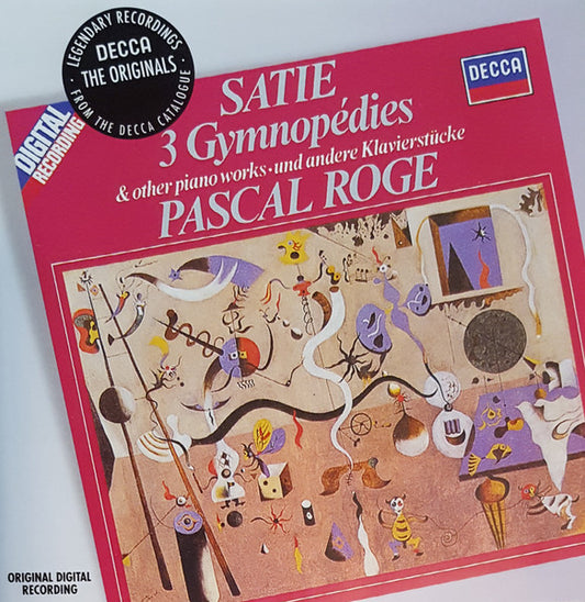 Cd Erik Satie, Pascal Rogé – 3 Gymnopédies & Other Piano Works