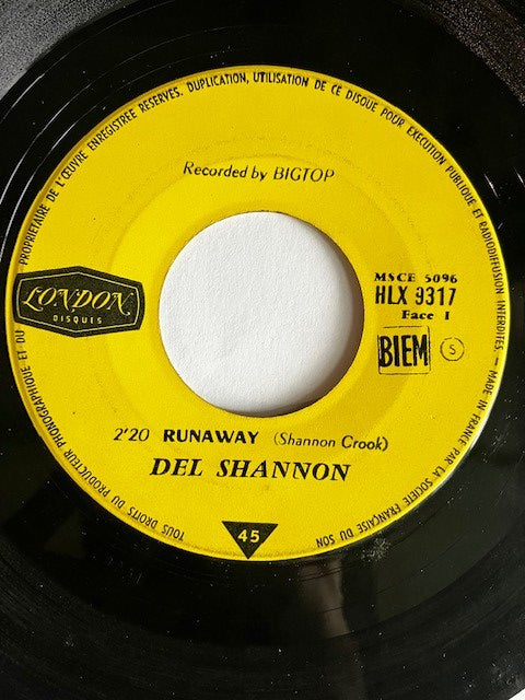 SP Del Shannon – Runaway / Jody